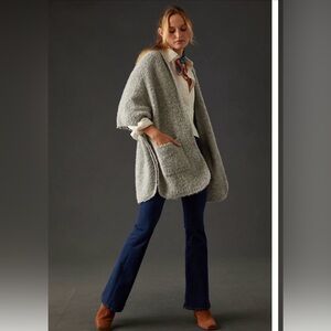 Anthropologie Soft Gray Boule Cardigan